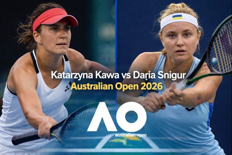 keywod Katarzyna Kawa vs Daria Snigur Australian Open 2026