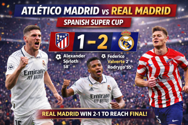 Atletico Madrid vs Real Madrid Spanish Super Cup